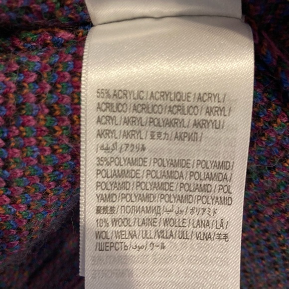 FARM Rio Multicolor Patterned Cardigan Wrap Sweater SZ XS - Picture 7 of 7